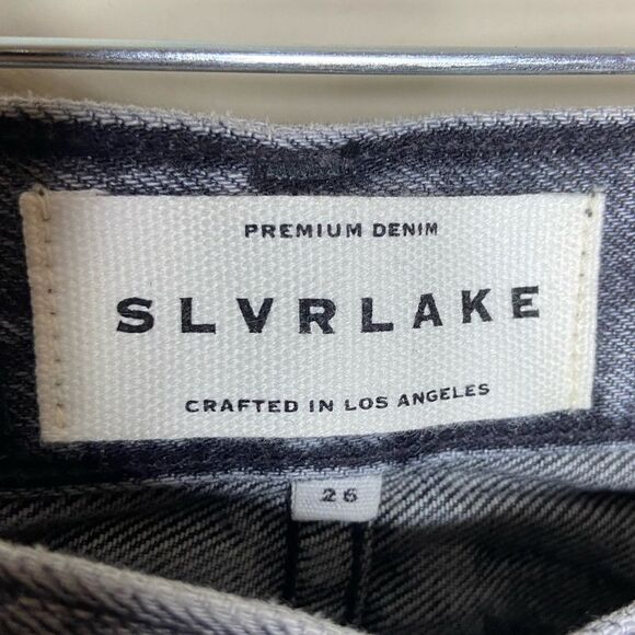 Slvrlake Sierra Grey Jeans Straight Leg Ankle Crop High Rise Size 26 - Picture 9 of 9